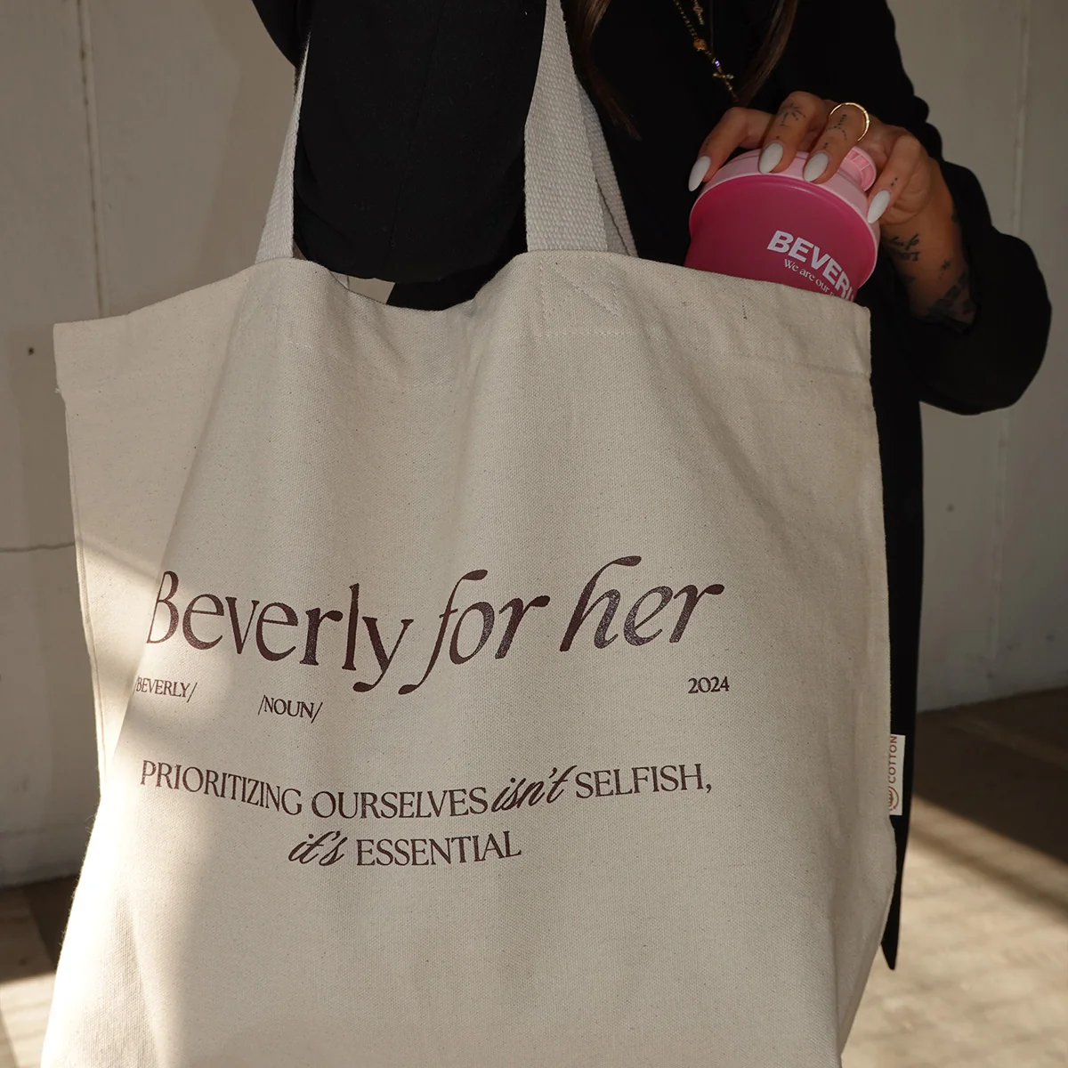 Tote Bag Beverly For Her - Beige - Image 4