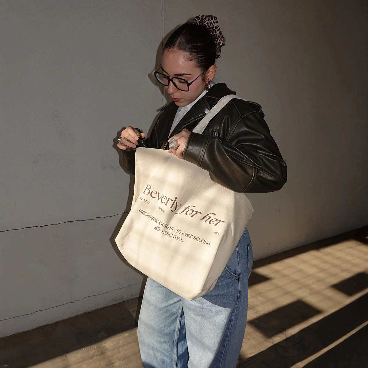 Tote Bag Beverly For Her - Beige - Image 5